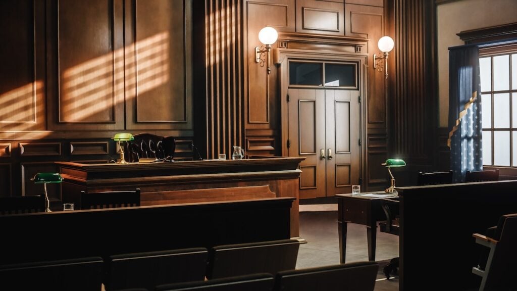 empty courtroom